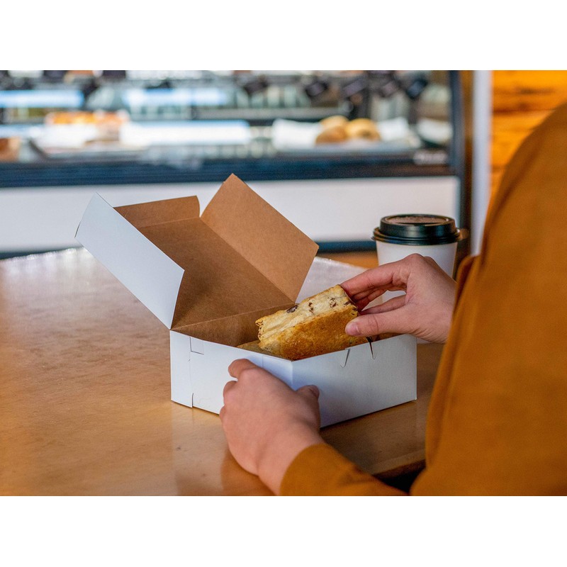 SCT White One-Piece Non-Window Bakery Boxes, 9 x 9 x