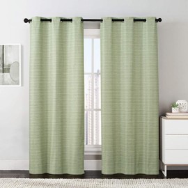 Royal Tradition Manor 76-Inch Wide x 84-Inch Long, Set of 2 Thermal Insulated Room Darkening Curtains, Sage