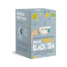 DIET-FOOD - Organic Tea in Bags - Black Tea with Tropical Fruit Flavour - Made from Certified Organic Ingredients - No Plastics - Hot Drink - Natural Product - 20 x 2 g Tea Bags