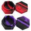 KUVIS 26ml Hexagon Silicone Container Non-stick Honeybee Jars with Carving