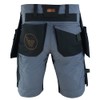 WrightFits Men Epic Pro Work Shorts Rip-Stop Grey Heavy Duty