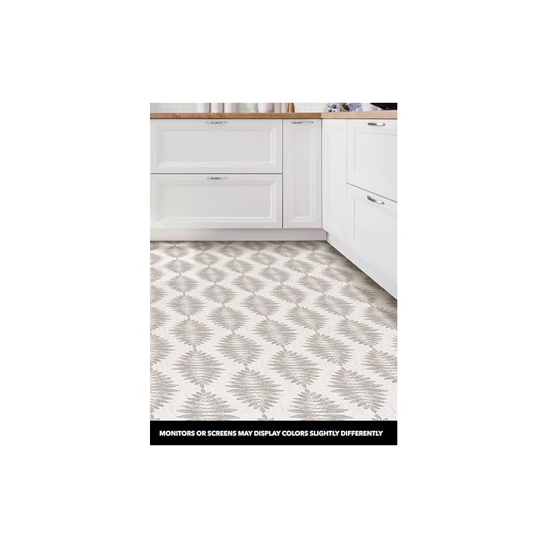 FloorPops FP3298 Foliage Peel & Stick Floor Tiles, Neutral