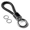 PIAQEIOZ Keychain Car Carabiner Keychain Leather Braided Bicycle Key Keychain