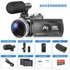 Weochi Video Camera Camcorder 4K 48MP 60FPS YouTube Camera with