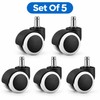 2 Inch Silent Rubber Furniture Casters – Set of 5