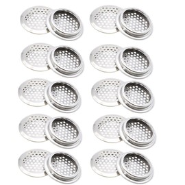 COMOK 20Pcs Air Vents 53mm/2inch Circular Soffit Vent Stainless Steel Round Vent Mesh Hole Louver for Kitchen, Bathroom, Cabinet, Wardrobe and Shoe Cabinet