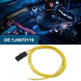The Lord of the Tools 2Pcs 2 Pin Female Wire Harness Connector Replacement 1J0973119 3B0972712 Compatible with VW 2 Pin Connector Plug Car Accessories 60cm