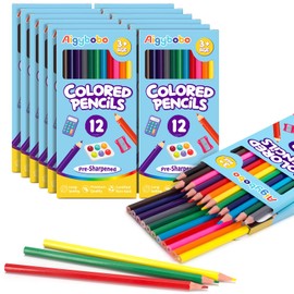 144 Count Colored Pencils for Kids, 12 Pack Colored Pencils Bulk in 12 Vibrant Colors, Pre-sharpened Color Pencils, Bulk Coloring Pencils School Supplies for Teachers, Classroom Prizes, Art Supplies