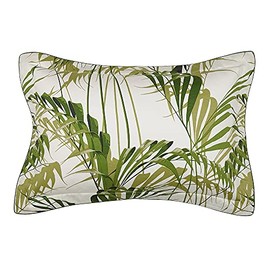 Sanderson PALM HOUSE PILLOW CASE OXF BOTANICAL GREEN, Gray, Standard
