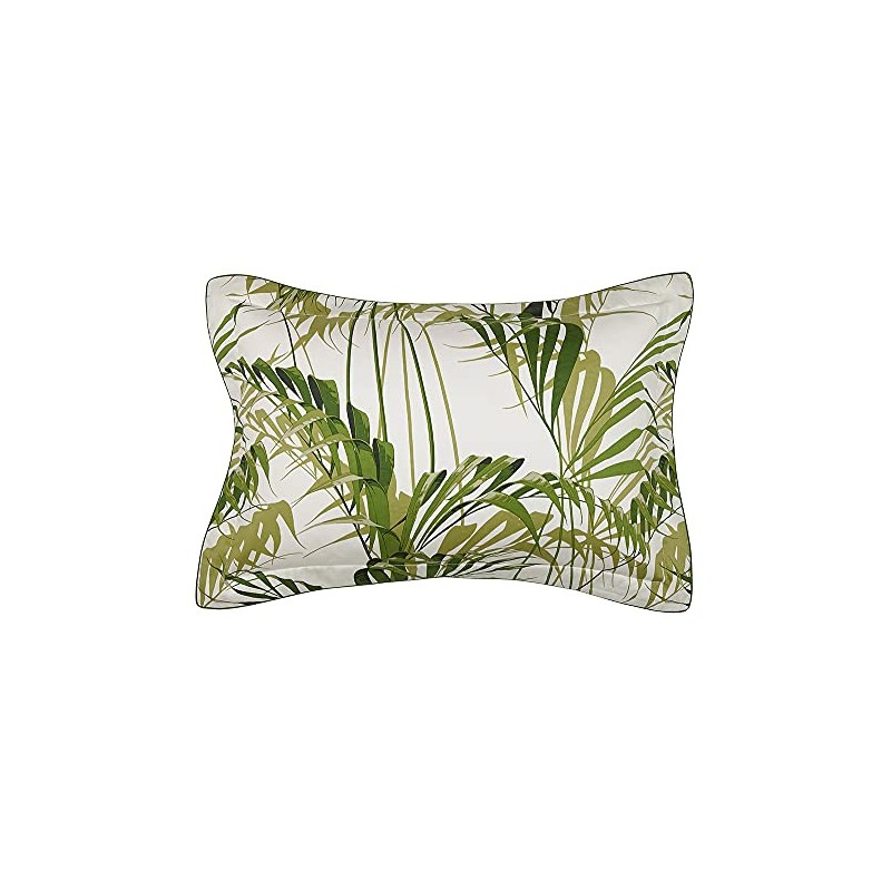 Sanderson PALM HOUSE PILLOW CASE OXF BOTANICAL GREEN, Gray, Standard