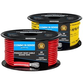 16 AWG UL 1426 (The Real Thing) Marine Wire - Tinned Copper Primary Boat Cable - 60 Feet Red