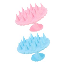 LALAFINA 2pcs Scalp Massager Brush Massage Function for Head Washing Gentle Scalp Massager for Adults