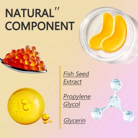 Ruzzut Under Eye Patches -30 Pairs Gold Caviar Essence Eye Masks Eye Patches for Puffy Eyes,Reducing Dark Circles,Anti-Aging&Smoothing Eye Bags,Gel Eye Pads Eye Mask for Moisturizing,Gold