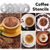 Newellsail Kaffeeschablonen aus Edelstahl Wiederverwendbare Metall Kaffee Dekoration Schablonen Latte