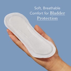 Rael Incontinence Liners for Women, Organic Cotton Cover - Postpartum Essential, Regular Absorbency, Bladder Leak Control, 4 Layer Core with Leak Guard Technology, (Long, 36 Count)