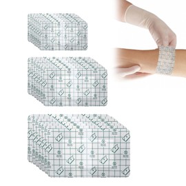 21Pcs Waterproof Dressings for Wounds 3 Sizes Waterproof Wound Dressing Clear Plasters Wound Dressing Pads PU Film Waterproof Bandage Ventilate Waterproof Plasters for Swimming Showering