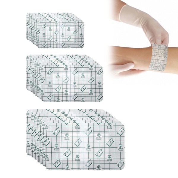 21Pcs Waterproof Dressings for Wounds 3 Sizes Waterproof Wound Dressing