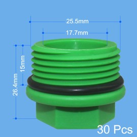 Yedadone 30 Pieces 3/4" PT Male Threaded PPR PPR End Cap Plug Pipe Fittings Garden Hose Irrigation Water Tubing Stopper Prevent Leakage Choke Plug