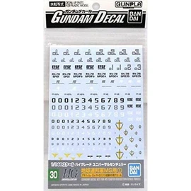 Gundam Decal No.30 HGUC Universal for Earth Federation Military MS 1