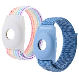 DAJISI 2 Packs Princess Medallion Holder Princess Cruise Medallion Holder Airtag Wristband Case Airtag Watch Band Compatible for Princess Cruise Medallion Airtag Bracelet for Kids Elder