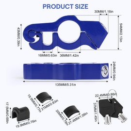 Motorcycle Lock Front Wheel Brake and Clutch Locks for Dirt Bike Motorcycle Lock Motorcycle Handlebar Lock Aluminium Alloy Motorcycle Brake Lock Universal Motorcycle Handlebar Lock Handlebar Lock