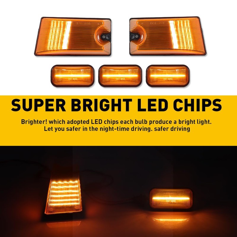 GTINTHEBOX Front Rear Cab Roof light Compatible with 2003-2009 Hummer