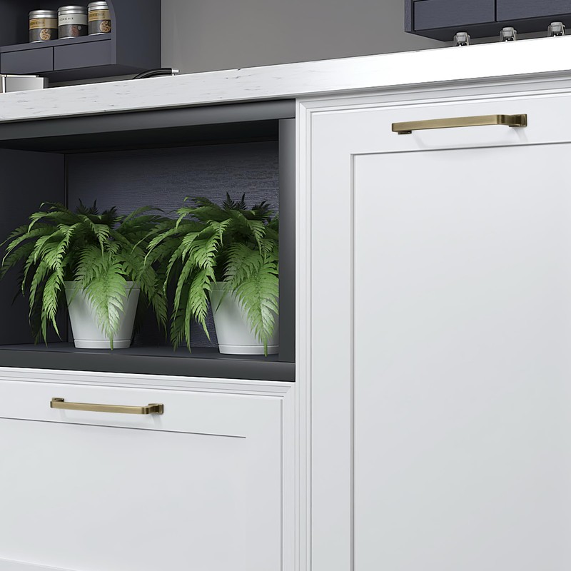 khtumeware 6 Pack 5 Inch Kitchen Cabinet Handles Brushed Antique