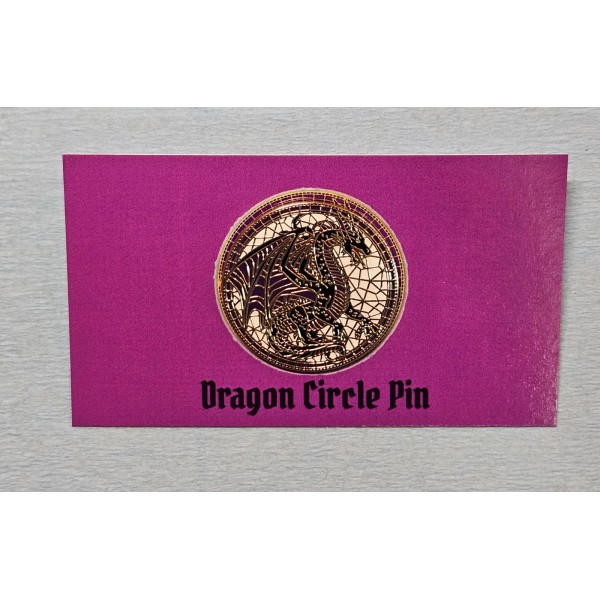 Dragon Circle Carded Cloisonne Lapel Pin Free Shipping