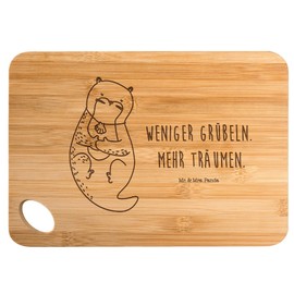 Mr. & Mrs. Panda Bamboo Chopping Board Otter Shell Gift Cute Chopping Board Serving Board Daydreaming Breakfast Board Otterliebe