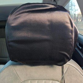 2 Pack Satin Car Headrest Cover For Hair Satin Carseat Headrest Cover Satin Silk Head Rest Protector for Car Frizz-Free Trave