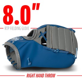 Franklin Sports Franklin Sports Kids Toy Baseball Glove + Ball Set - Stiktek Baseball + Teeball Glove for Boys + Girls - Self-Stick Mitt + Ball Included - Youth Toy for Ages 3+ - 8" Inch - Grey + Navy