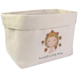 Large 'Head Full of Jolly Robins' Canvas Organiser/Storage Bag (OR00033519)