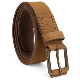 Timberland Men's Casual Leather Belt Classic Men Belt Everyday Belts, Wheat, 46