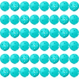 Chitidr 48 Pcs Plastic Practice Baseballs 2.83 Inches Lightweight Training Balls Bulk Plastic Hollow Softballs for Baseball Hitting Batting Training Indoor Outdoor Sport(Light Blue)
