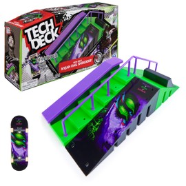 Tech Deck, Nyjah Rail Shredder Skatepark, X-Connect Park Creator, Set di Rampe Personalizzabile con Fingerboard Speciale, Giocattoli per Bambini da 6 Anni in su