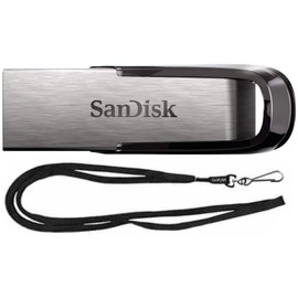 SanDisk 64GB Ultra Flair USB 3.0 Metallic Flash Drive SDCZ73-064G Bundle with (1) GoRAM Black Lanyard (64GB, 1 Pack)