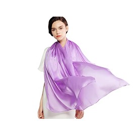 RIIQIICHY Women Shawls and Wraps for Evening Dresses Like Chiffon Lavender Silk Scarf Formal Silky Pashmina Shawls for Weddings
