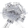 sourcing map 15pcs 4 Inch Organza Large Pull Bow Metallic