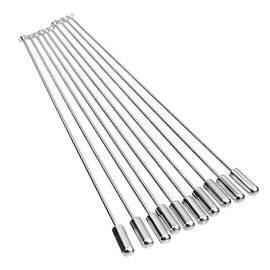 10 Pcs Brooch Pin Stick Metal Long Safety Pin with Stopper Ends for DIY Brooch Corsage Jewelry Accessories Making, Silver (12cm)