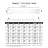 Leliafleury 24mm Flex-Head Ratchet Spanner Fully Polished Chrome Vanadium Wrench