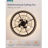 LEDIARY 20 Inch Fandelier Caged Ceiling Fan with Light, Bladeless