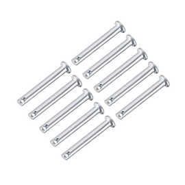 sourcing map Single Hole Clevis Pins,5mm x 35mm Flat Head Zinc-Plating Steel 10 Pcs
