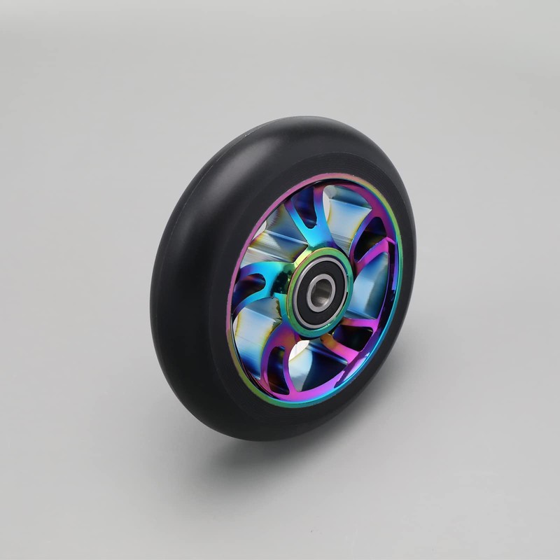 2Pcs 100mm Scooter Wheels Replacement Compatible with Rexco Compatible with