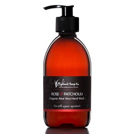 The Highland Soap Company Rose & Patchouli Hand Wash 300ml - Organic, Naturally Antibacterial with Aloe Vera & Essential Oils