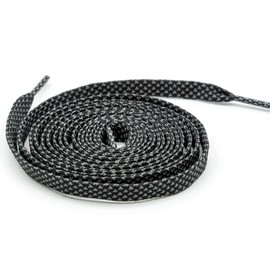Teeoff Flat Athletic Shoelaces Reflective Shoe Laces for Sneakers (47.2", Black)