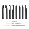 Jerax tools 3/8 Inch 8 Pieces HSS Tool Bit Set