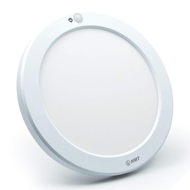 S NMT Motion Sensor LED Ceiling Light with 30s/180s Timeout Adjustable,15W 1500LM Round Panel Lighting Fixture For Stairs Toilet Closets,Warm White 3000K Natural White 4000K Cool White 5000K Available