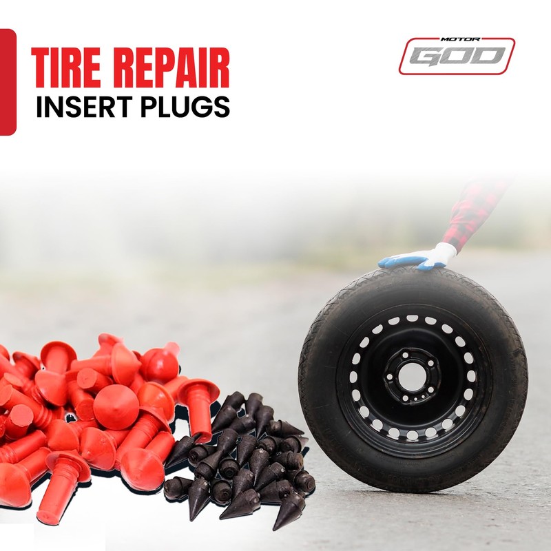 Tire Repair Insert Plugs - Mushroom Plugs with Built-in Sealant,