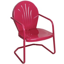 Northlight 34-Inch Outdoor Retro Tulip Armchair, Pink