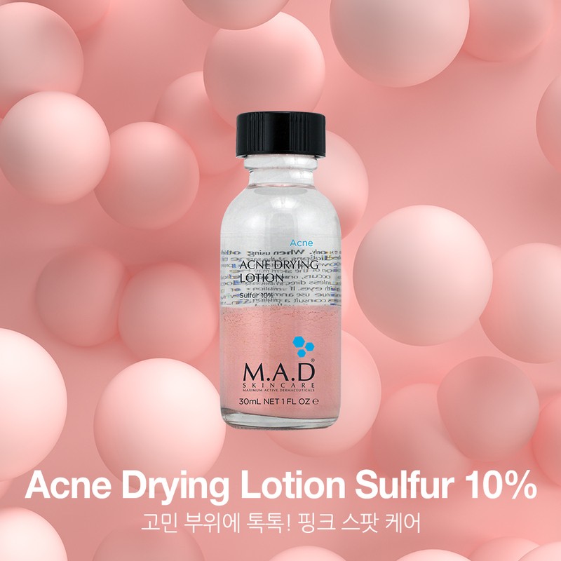 M.A.D Acne Drying Lotion 30ml Trouble Spot + Cotton Swab